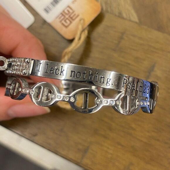 Good Works - Metal Double Bracelet-psalm 23:1 - Picture 1 of 3